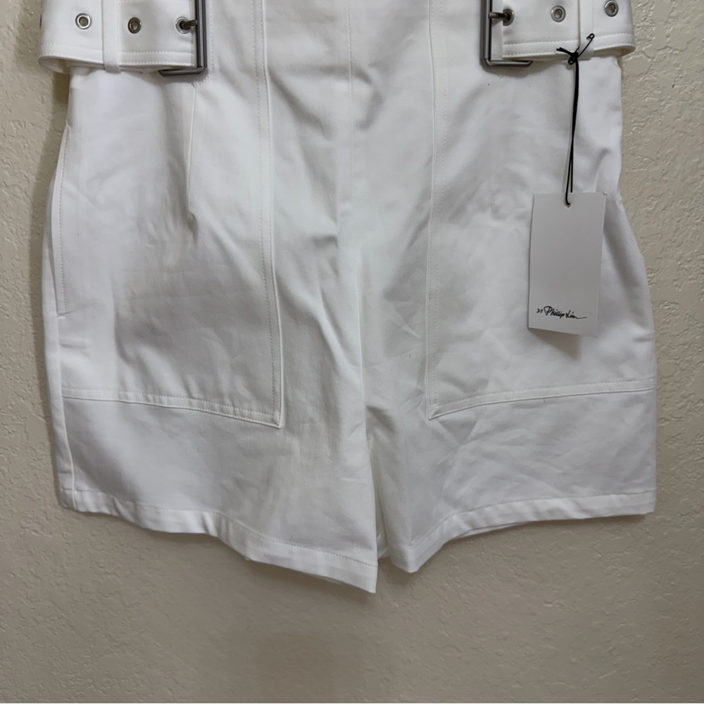 New 3.1 Phillip Lim Belted white shorts size 10 - Picture 8 of 11